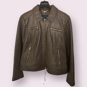 Cole Haan Lambskin Leather Jacket NWT Size XXL